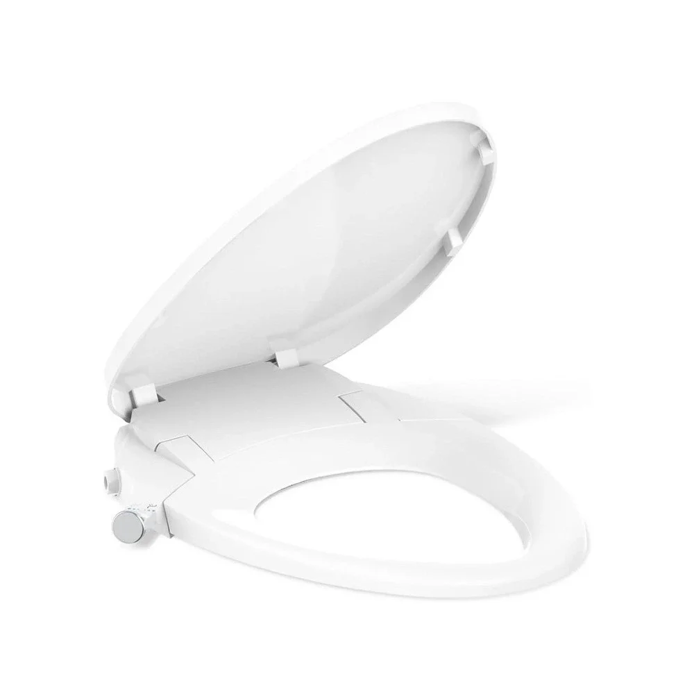 Kohler PureWash M300 Manual Elongated White Bidet Toilet Seat, Chrome Handle
